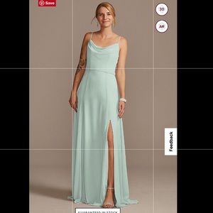 HP 💜 David’s Bridal cowl neck chiffon bridesmaid dress